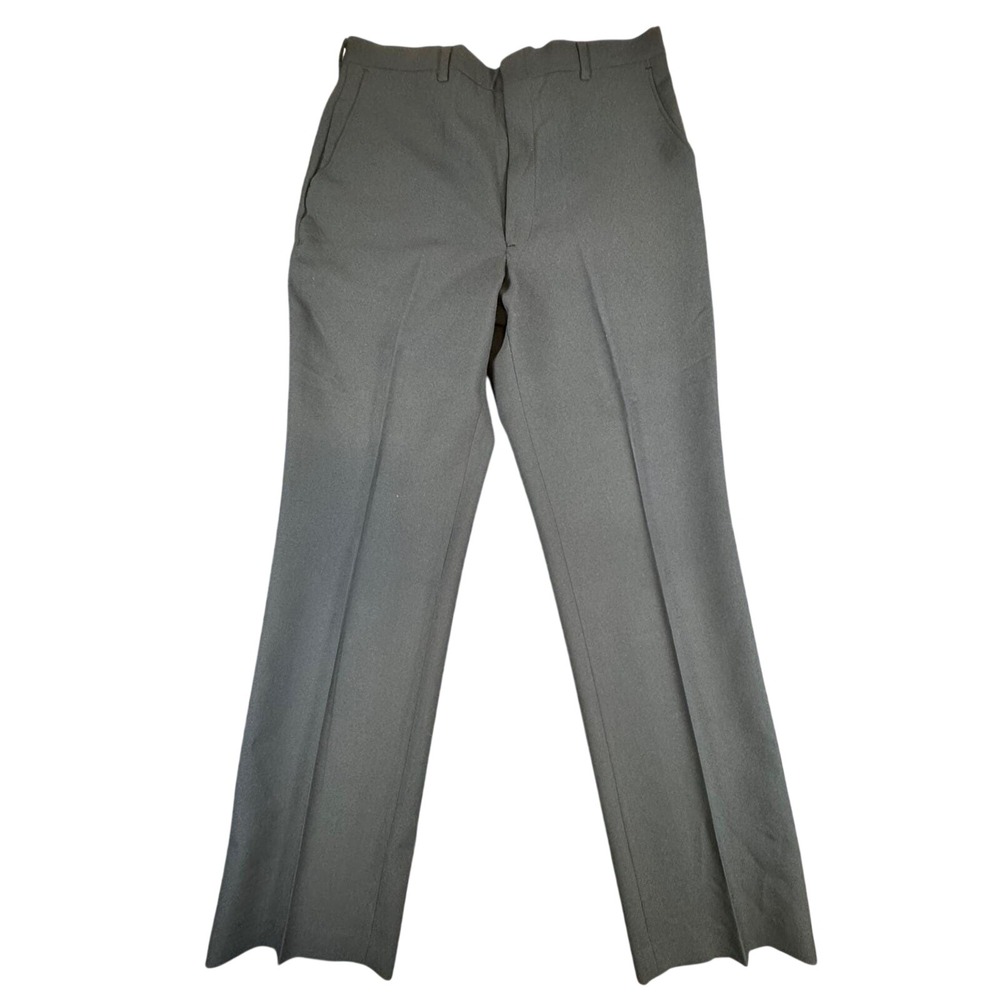 Vintage Towncraft Mens Dress Slacks Blue Fortrel Polyester Visa Pants 36x34 USA